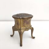 Antique jewelry box baguier gold metal