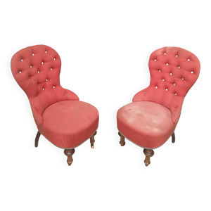 Paire de chaise crapaud