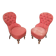 Pair of upholstered toad chairs