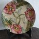 French majolica plate - slip - XIX th - Poppy décor