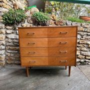 Commode vintage scandinave joli bois blond