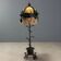 Antique Art Nouveau lamp in wrought iron, Italy, 20th century