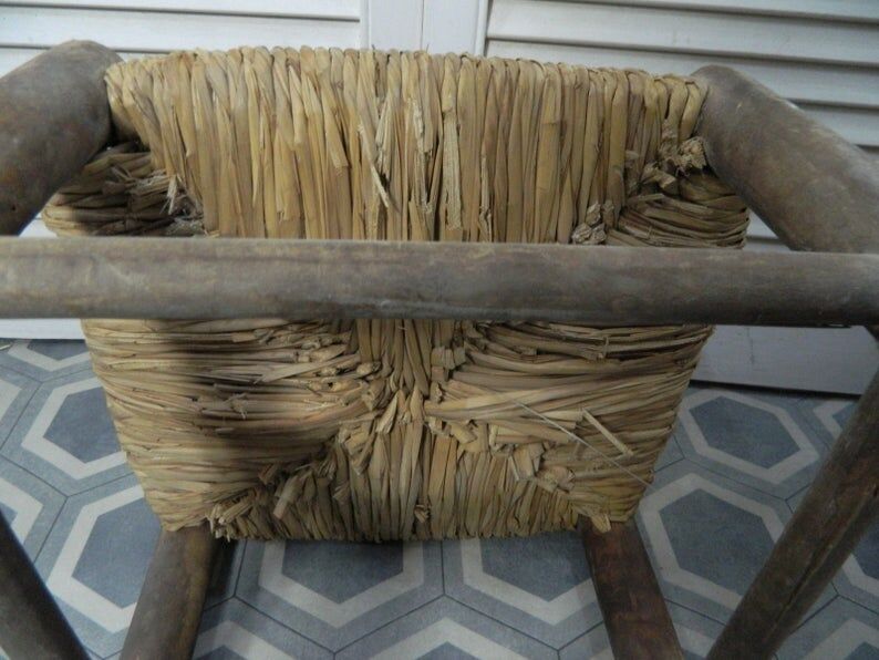 Wooden and straw, vintage