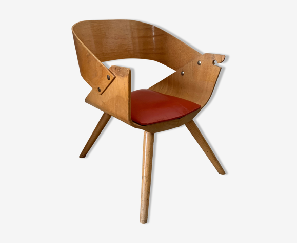Fauteuil coquille Baumann ancien