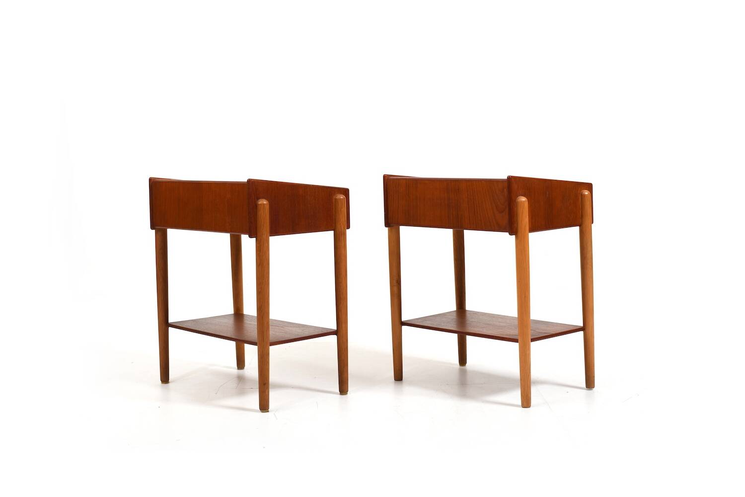 Teak and Oak Nightstands by Børge Mogensen 1950s.