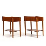Teak and Oak Nightstands by Børge Mogensen 1950s.