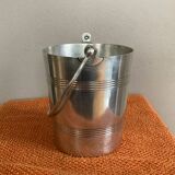 Ice bucket with handle from the late 19th / early 20th century in hallmarked silver-plated metal