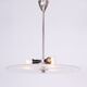 Czech Bauhaus Pendant in Chrome-Plated Steel and Milk Glass, 1930s