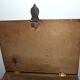 Old box with inscription, fittings, lock and key