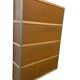 Vintage Kewlox brown shelving armoire / display cabinet