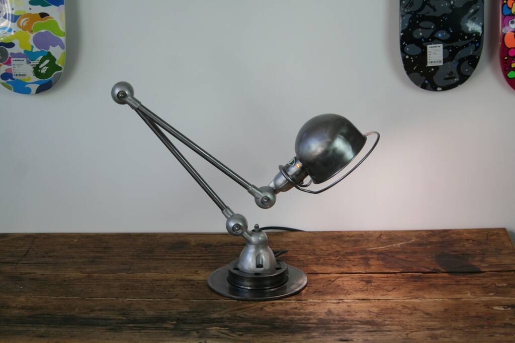 Lampe Jielde industriel Jean Louis Domecq 2 bras vernis brillant