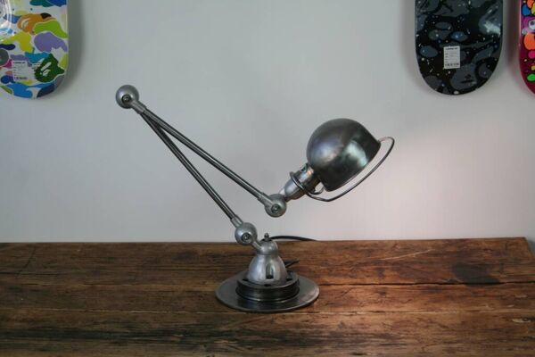 Lampe Jielde industriel Jean Louis Domecq 2 bras vernis brillant