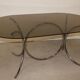 Smoked glass and chrome table circa 1970