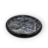 Alvino Bagni, black marbled ceramic centerpiece / vide poche, ca. 1970