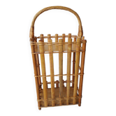 Bar porte-bouteilles rotin