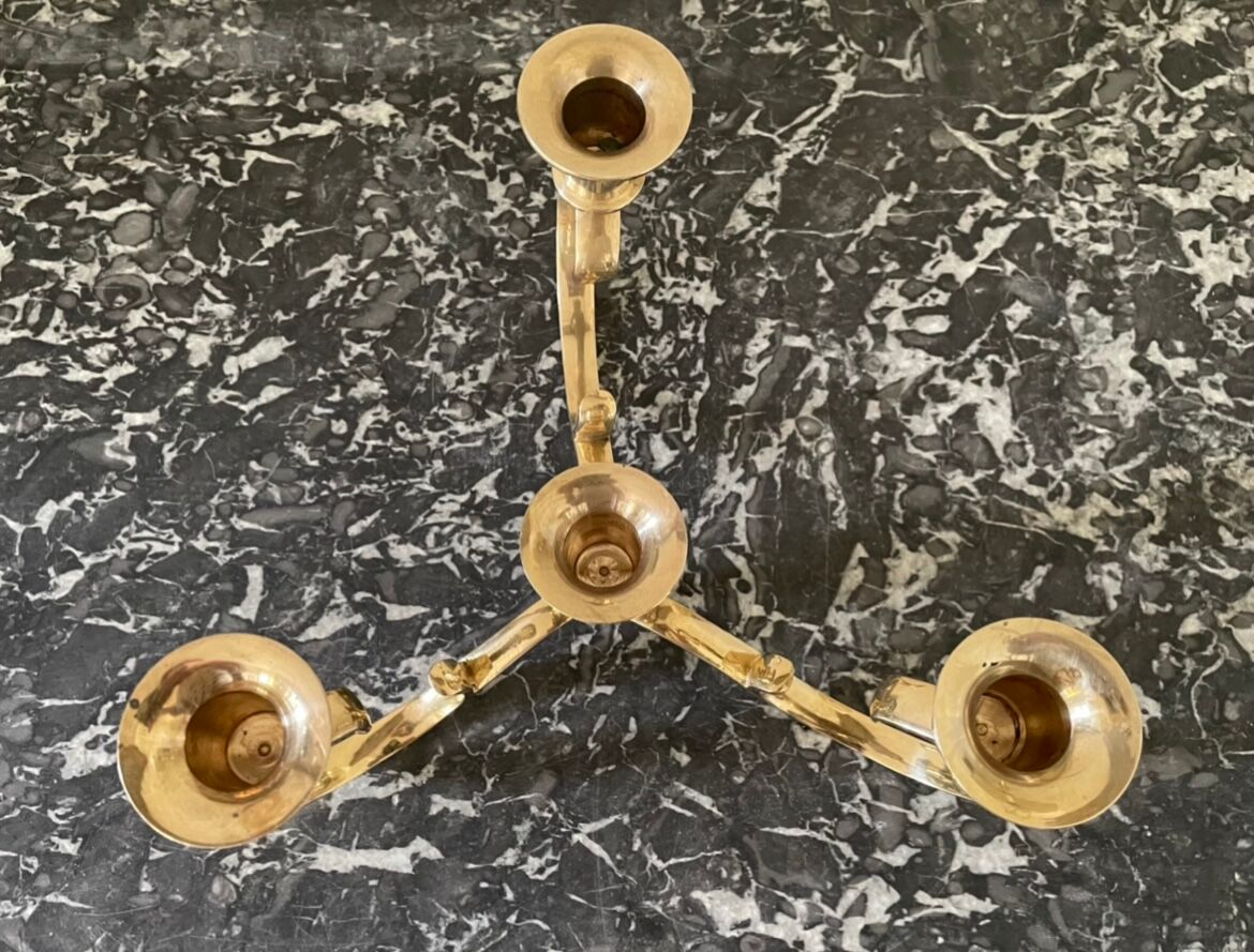Gilded brass chandelier