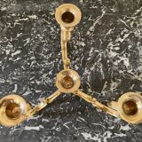 Chandelier en laiton doré