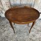 Antique Oval Cocktail Table Guéridon LOUIS XV Wooden Curved Legs Vintage