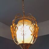 60s pendant light in gold metal