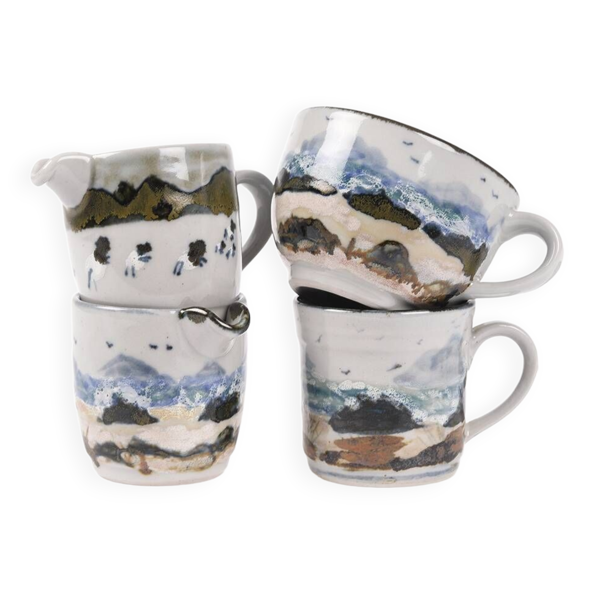 HIGHLAND STONEWARE coffee service, second hand.