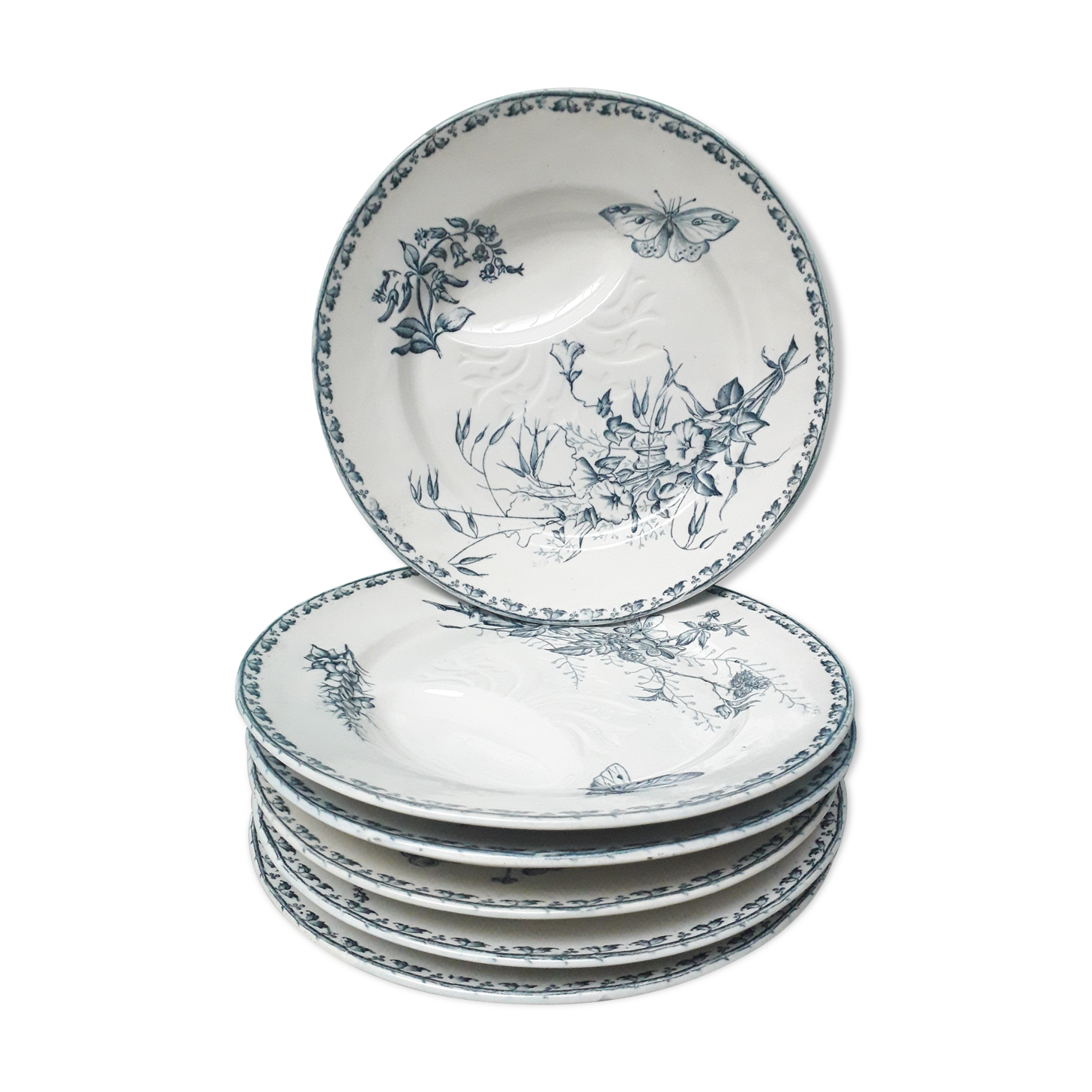 Artichoke plates (6) early twentieth century