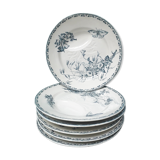6 assiettes à artichaut début xxe