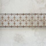 Double bed in burnished brass