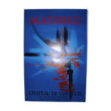 Affiche de peintre de mathieu ancienne