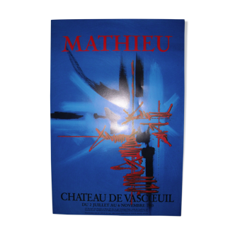 Affiche de peintre de mathieu ancienne