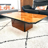 Roche Bobois elm burl coffee table, 1980