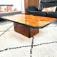 Roche Bobois elm burl coffee table, 1980