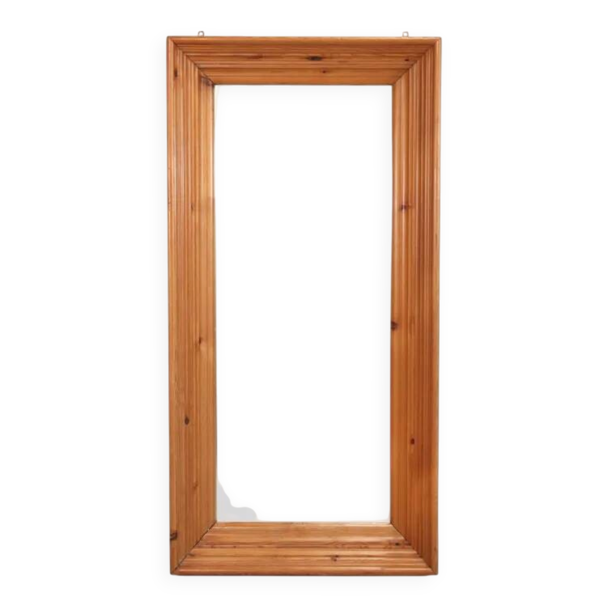 Grand miroir en pin vintage