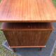 Vintage teak desk with 5 feet compass and 3 drawers