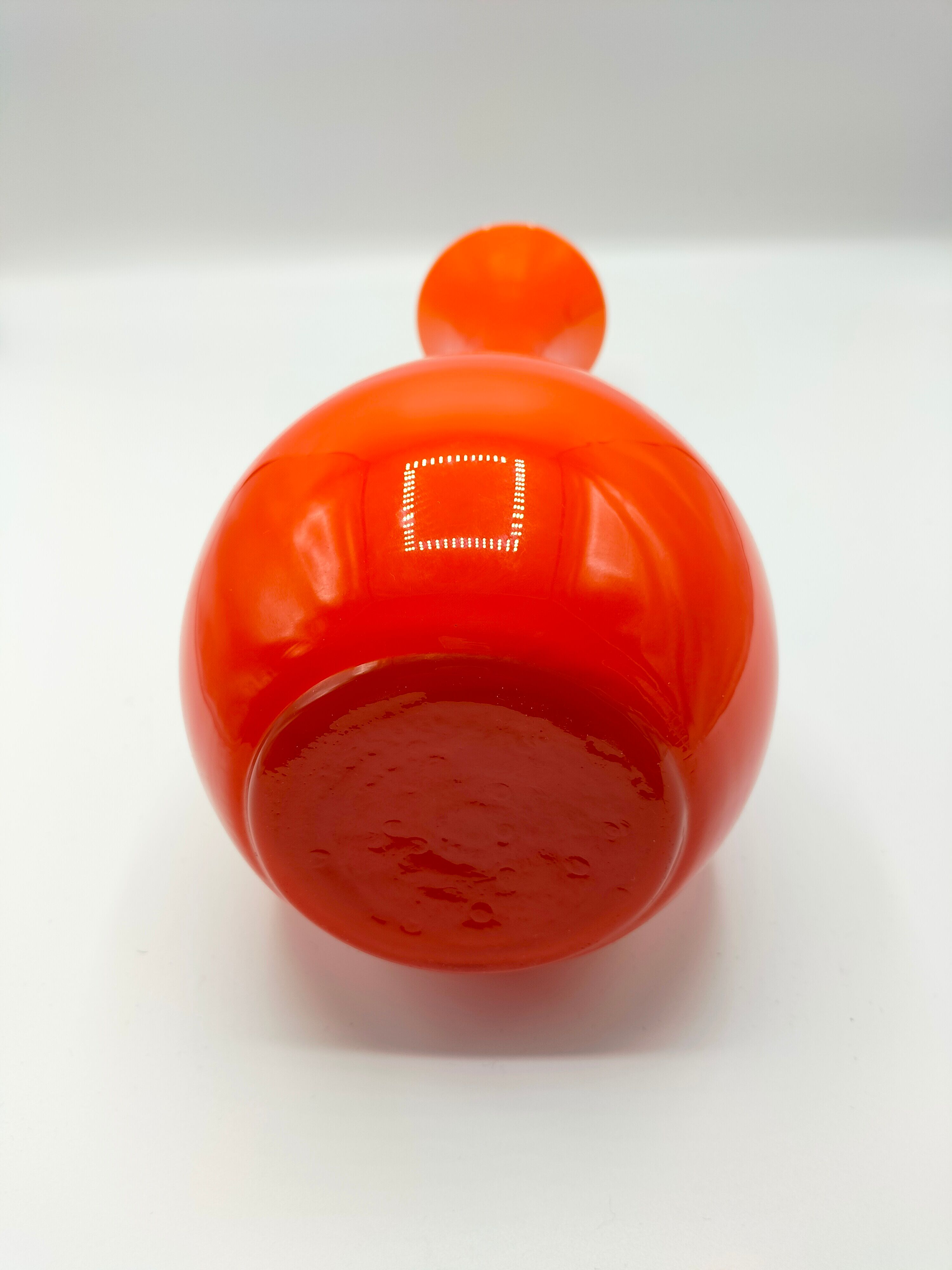 Orange glass vase 1970s