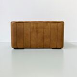 Mid-Century Swiss Cognac Leather DeSede DS-44  Extendable 2-seater Sofa by DeSede 1970s.