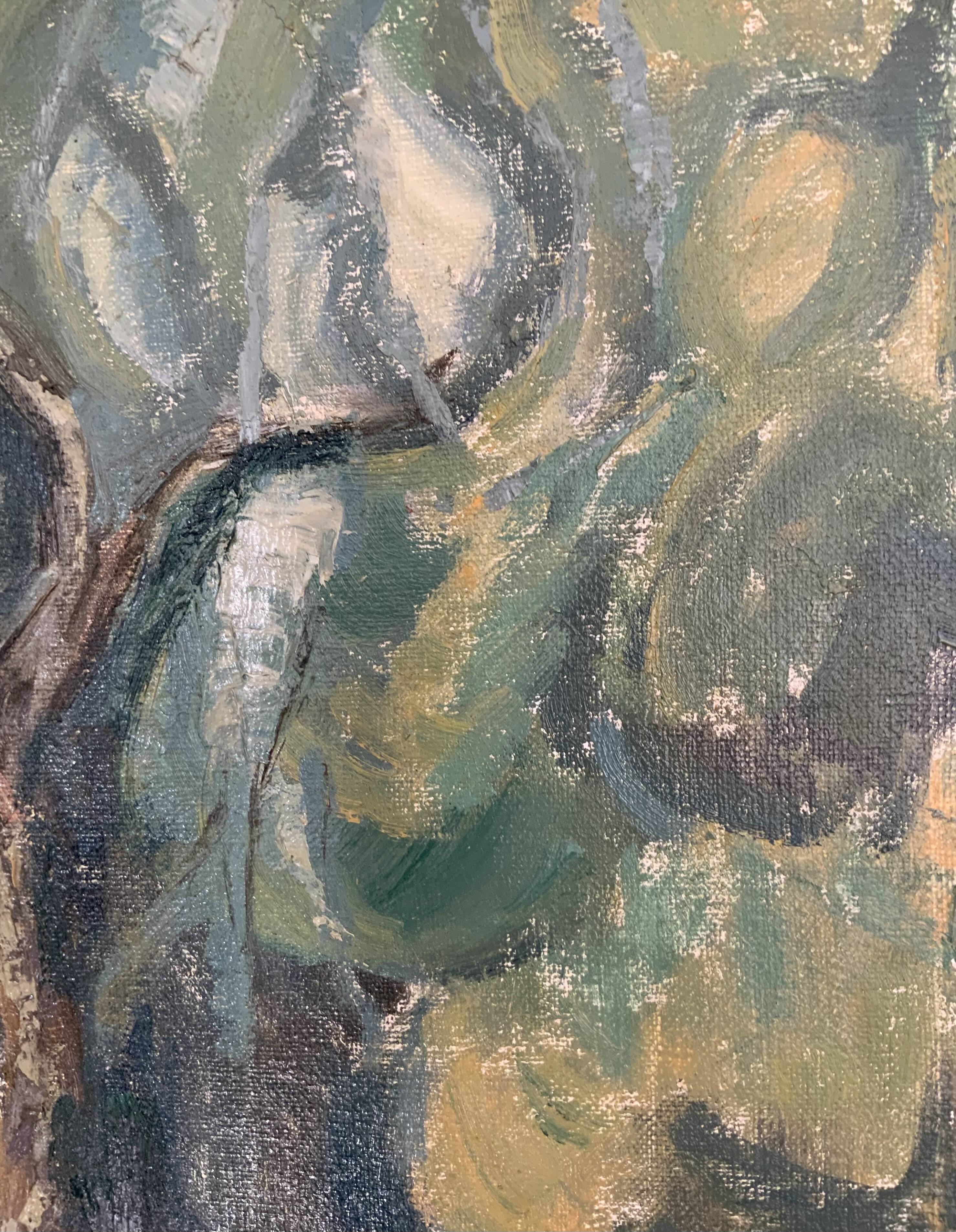 Vintage Oil on Canvas by Swedish artist Anna Munther (1915-2000)