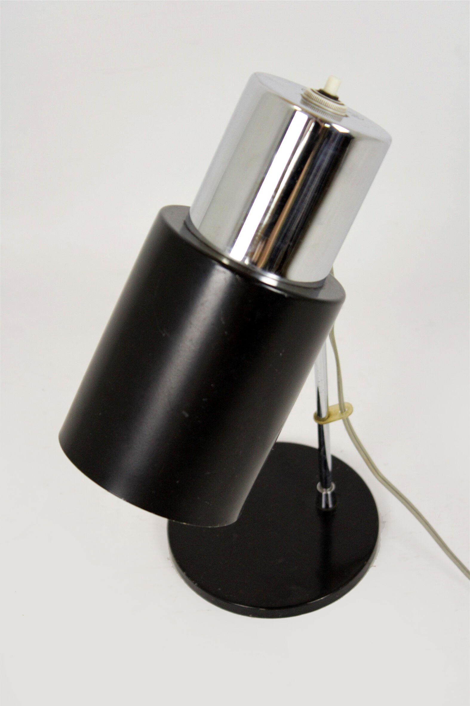 Black & Silver Table Lamp by Josef Hurka for Napako, 1970s