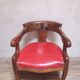 Fauteuil de bureau en noyer massif XIX°