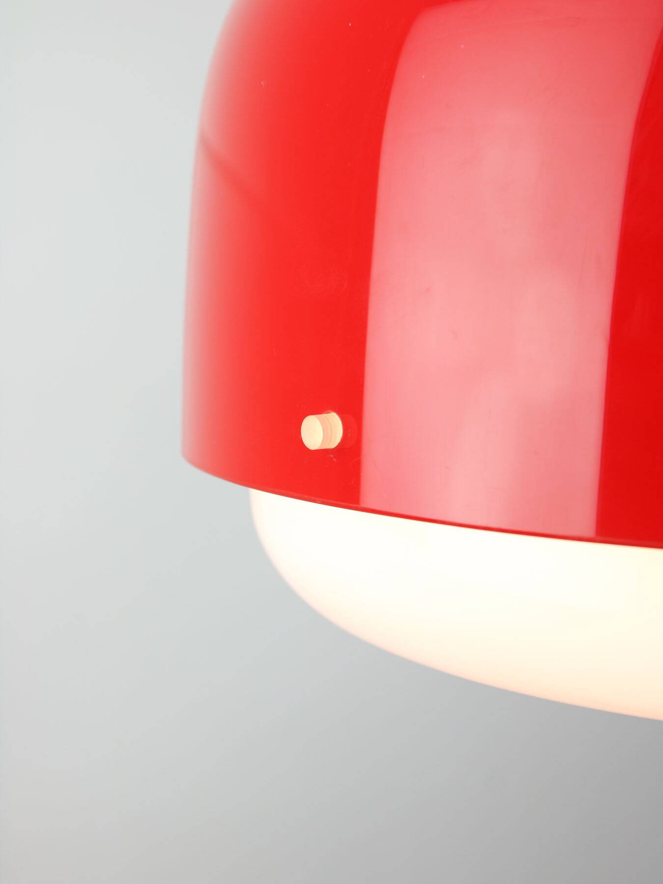 Space-age Red Medusa Pendant Lamp by Luigi Massoni for Guzzini, 1970s