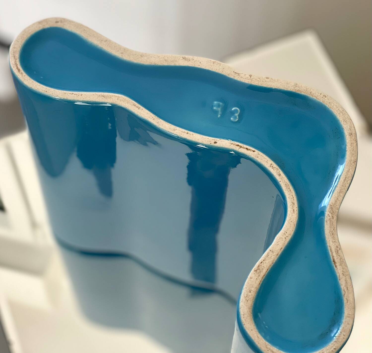 Biomorphic ceramic vase