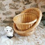 Fauteuil enfant en rotin, Vintage années 70