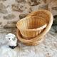 Vintage 70s rattan children's armchair