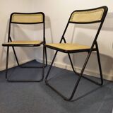 Pair of Italian folding chairs