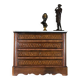 Miniature chest of drawers in mahogany veneer, 19th century
