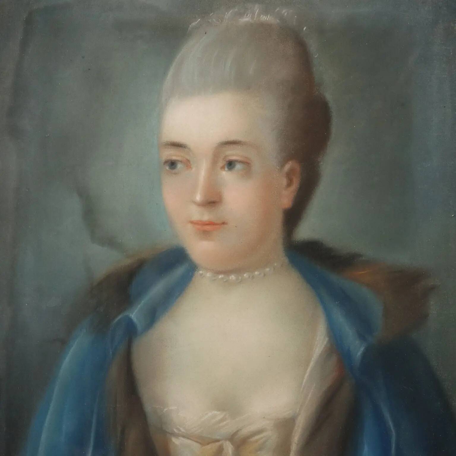 Ancient painting, portrait of Marie Antoinette of Habsburg-Lorraine.