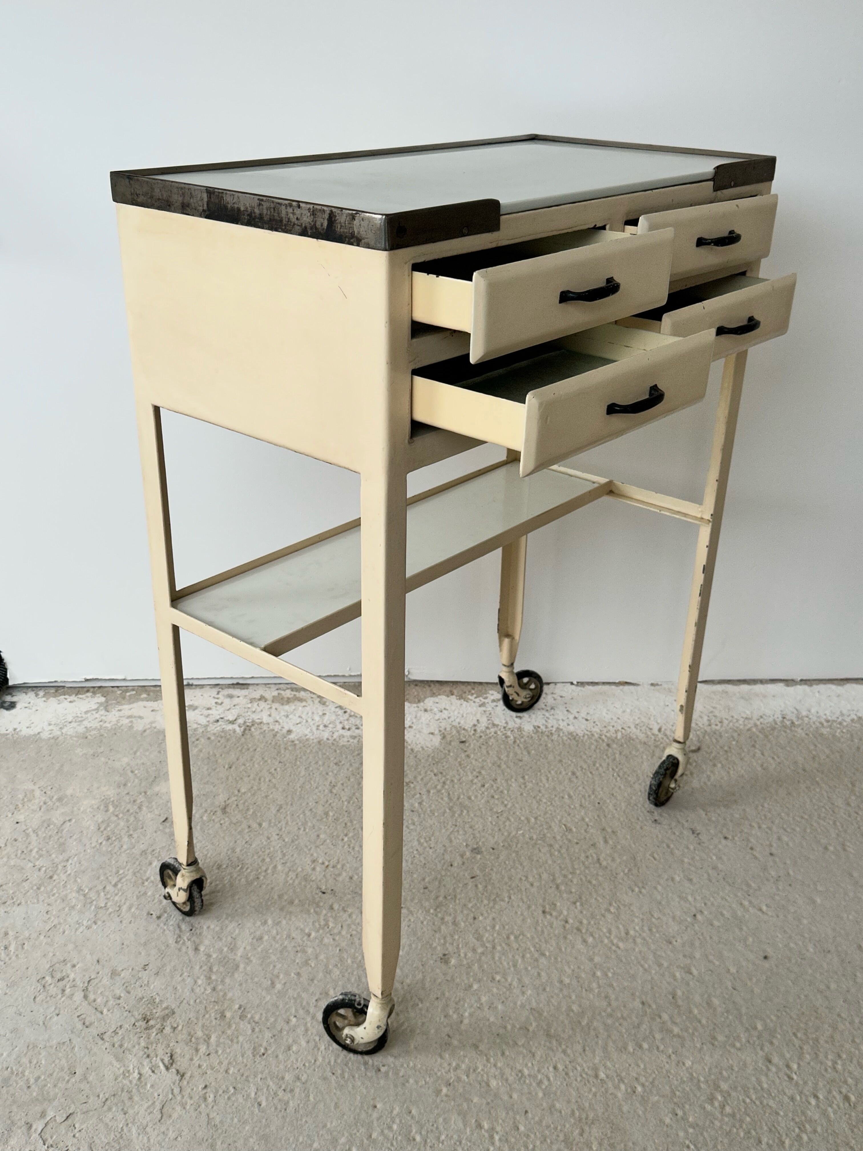 Industrial dentist console furniture of the 50s