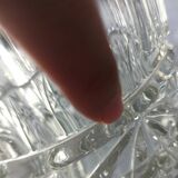 Four bohemian crystal vases