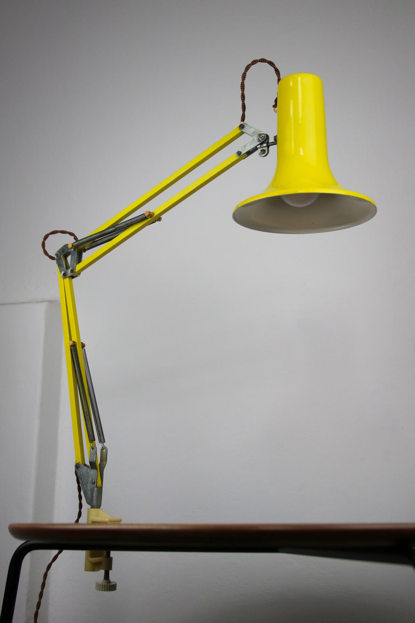 Yellow Adjustable Achitect Table Lamp by Sijaj, 1970s