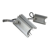 Pair of vintage wall lights, aluminium cast, Italy, 1980.