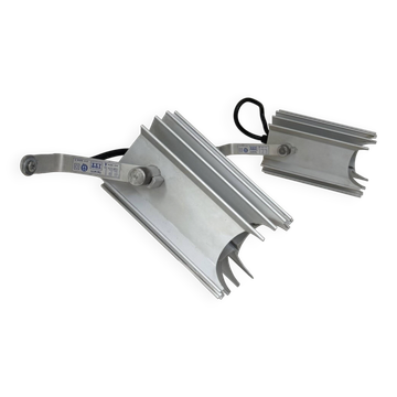 Pair of vintage wall lights, aluminium cast, Italy, 1980.